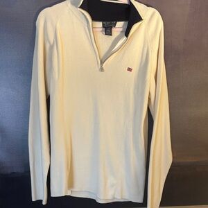 Polo company Men's Beige Zip-Up Sweater